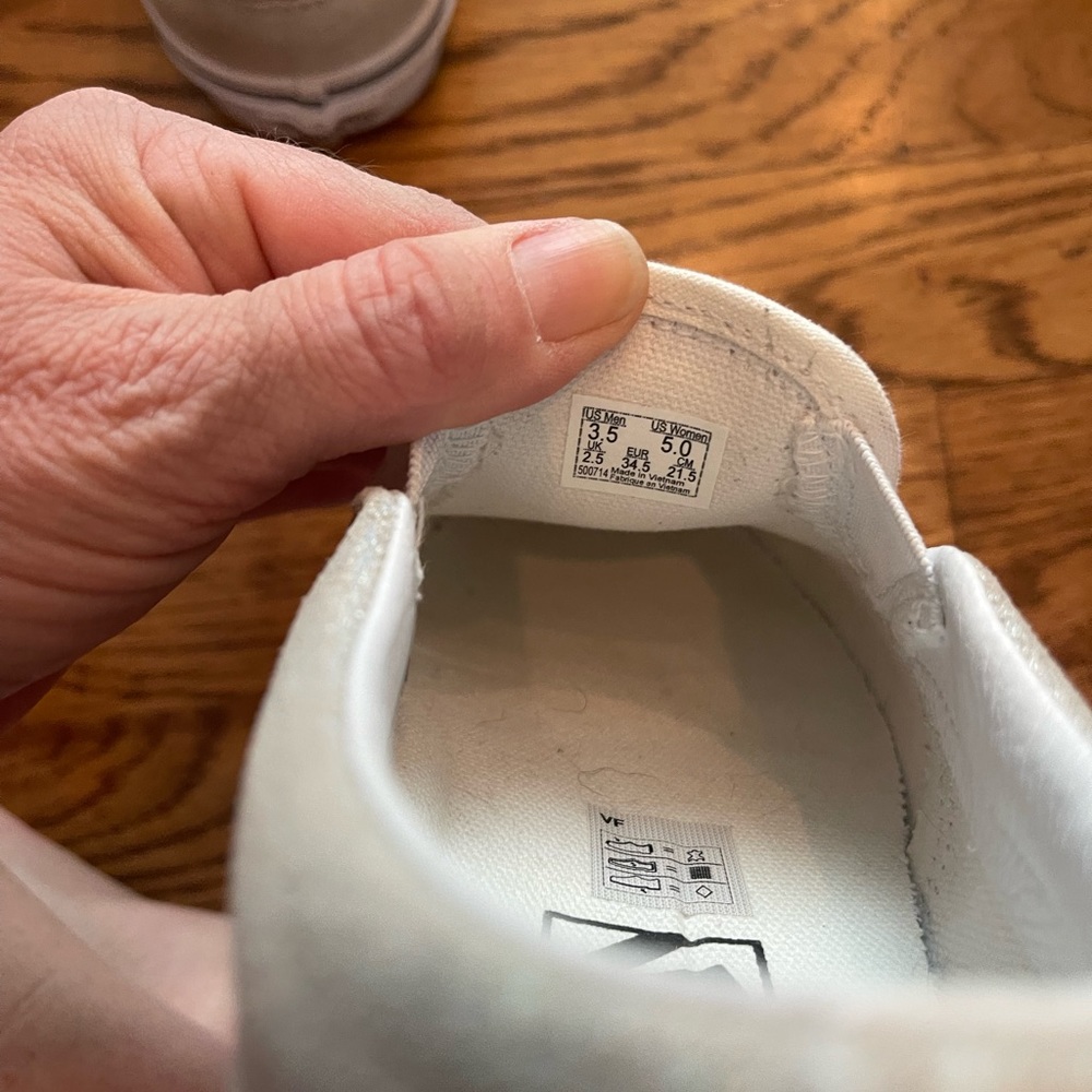 Iridescent Slip On Vans, Barely Worn. Size 5. - image 3